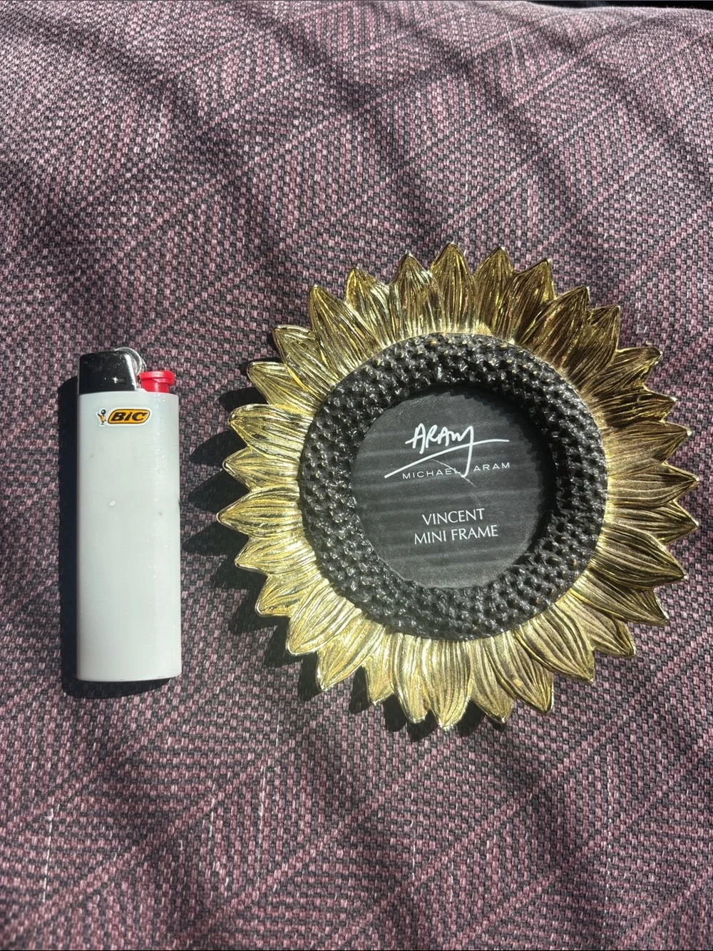 Michael Aram Gold and Black Sunflower Mini Frame